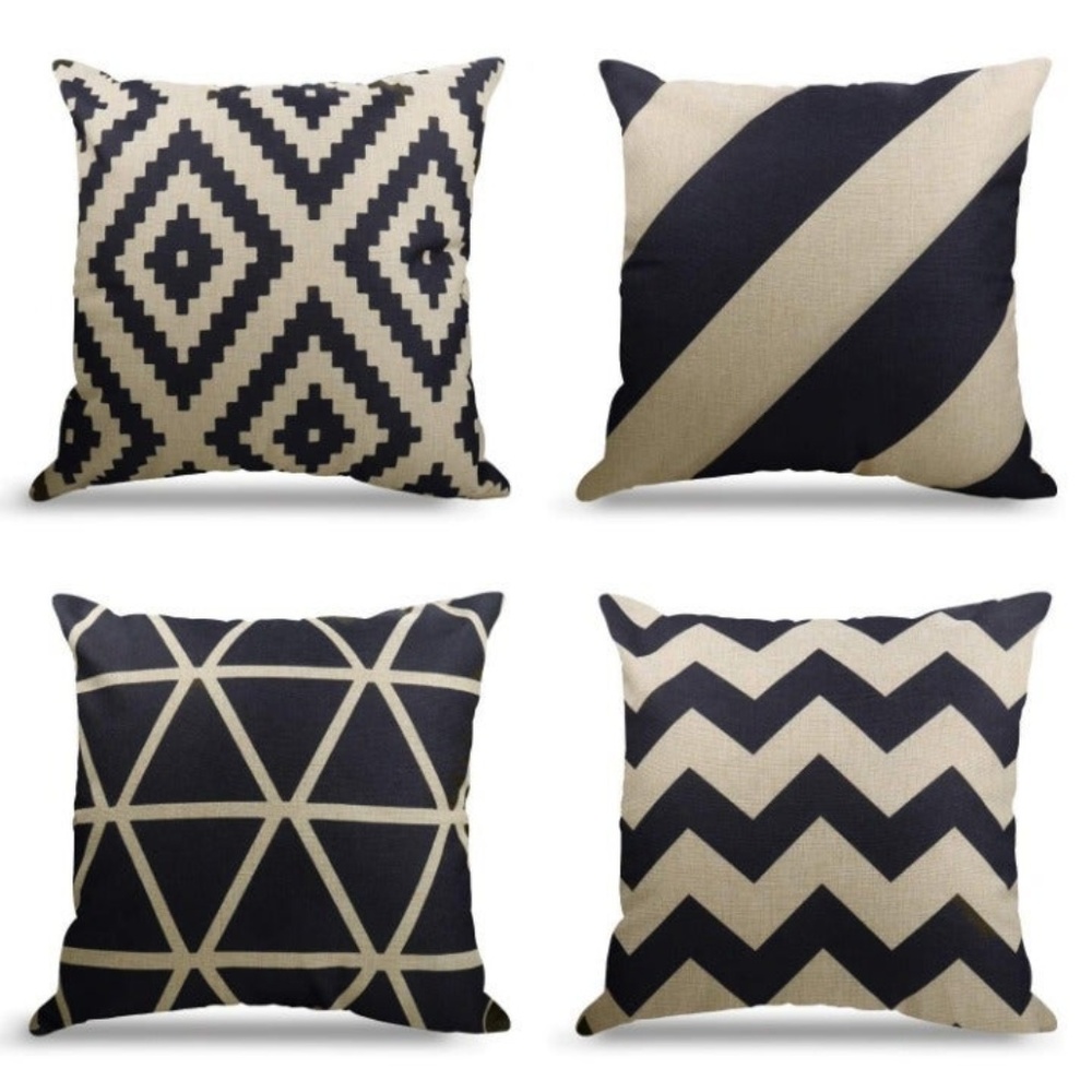 Geometric Pattern Throw Pillows Covers